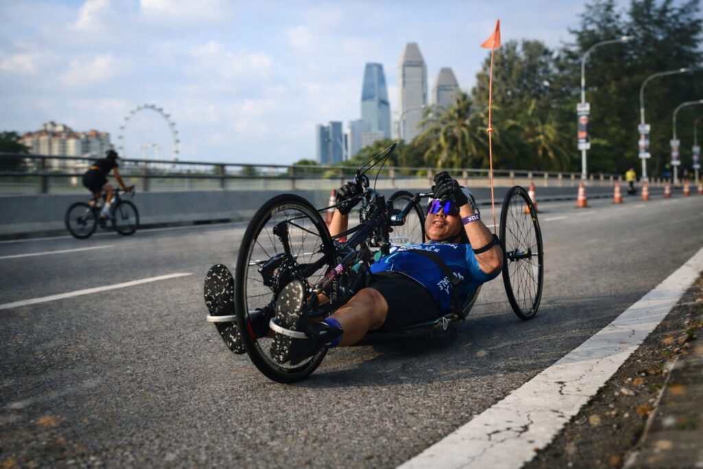 Kenneth representing PCFS at the 2026 MetaSprint Duathlon