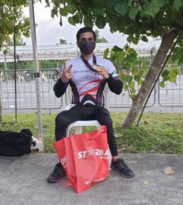 Prashant at the 2021 OCBC Cycle National Championship 