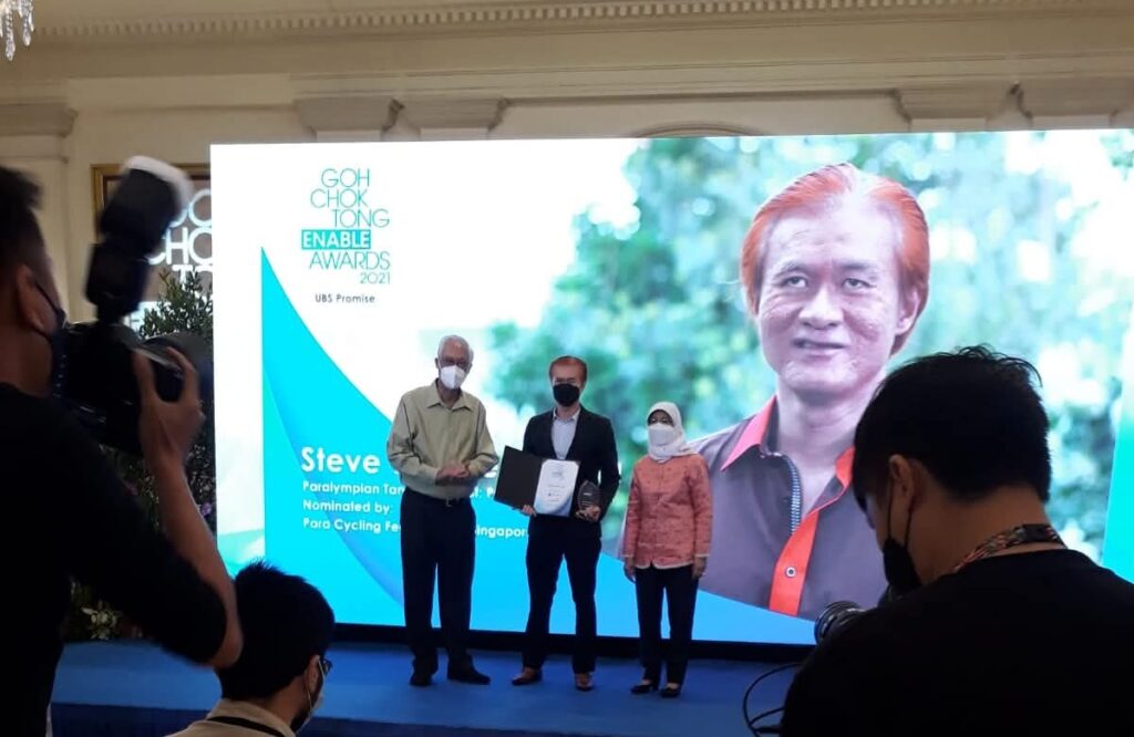 Tandem Athlete Steve Tee Awarded Goh Chok Tong Enable Award (GCTEA) UBS Promise Award
