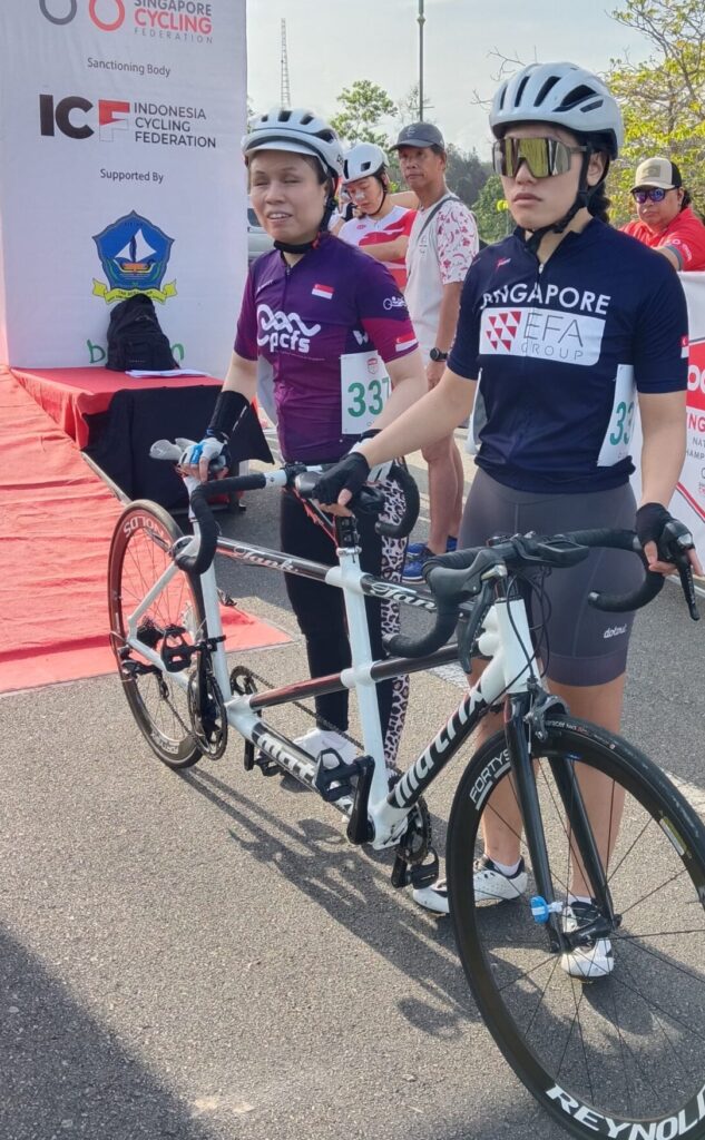 Athlete Pei Pei with Pilot Ann