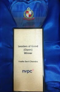PVPA 2026 PCFS President Yvette Devi Chandra Leaders for Good Award Trophy