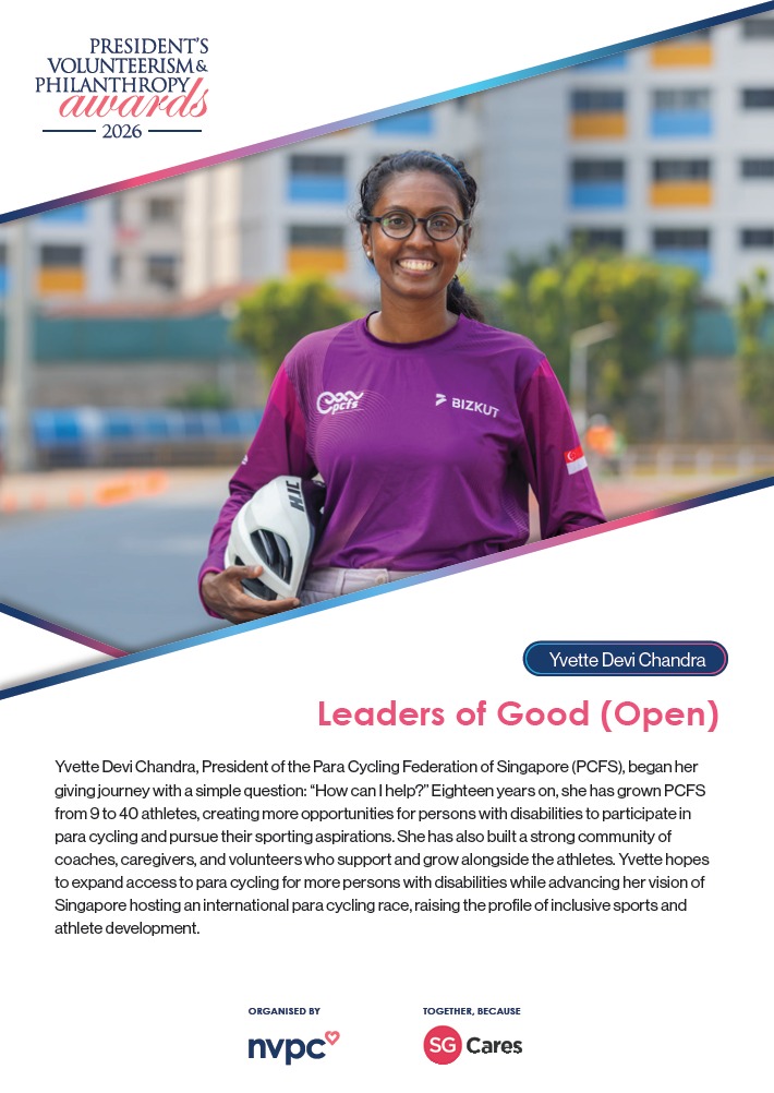 PVPA Leaders for Good Award - Yvette Devi Chandra Bio by NVPC 