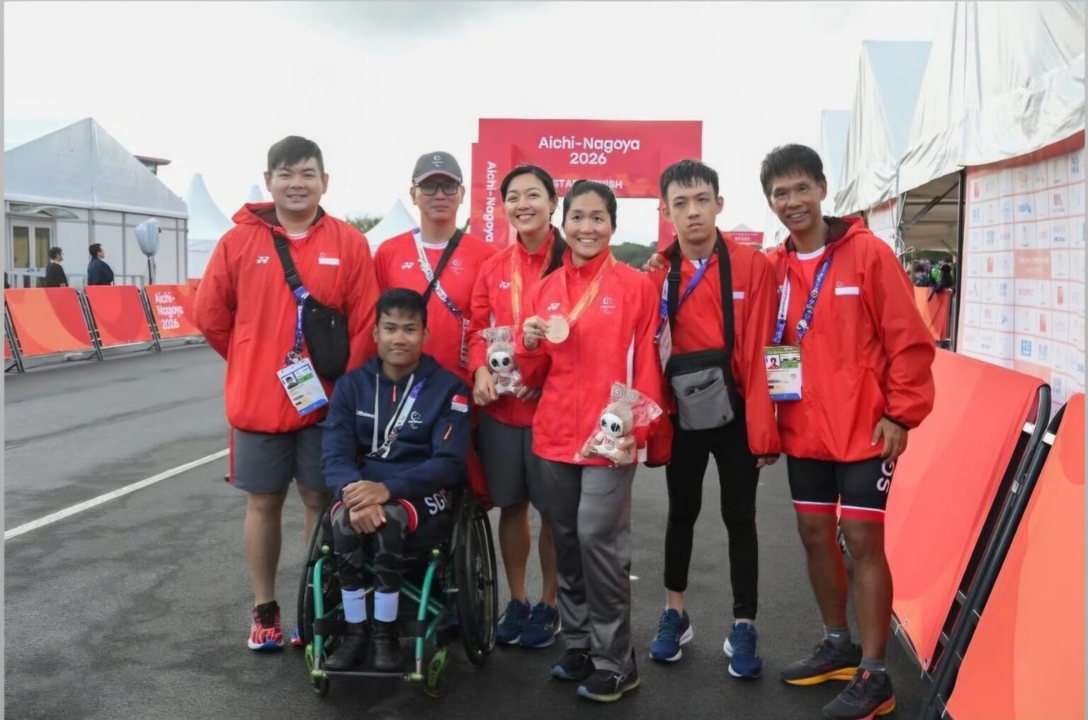 5th Asian Para Games Singapore Team Para Cycling Group Photo in Nagoya, Japan. Photo by SNPC/David Wirawan